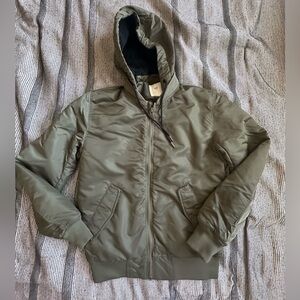 H&M Men's Army Green  Bomber Jacket